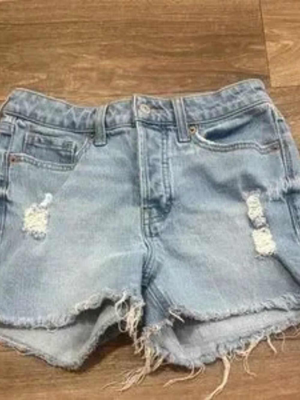 Old Navy Light Blue Distressed Denim Shorts